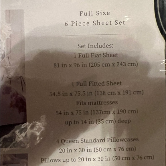 Bella Haven Floral Full Size 6 piece Sheet Set - NwT - Picture 5 of 5